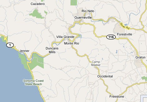 Russian River Map