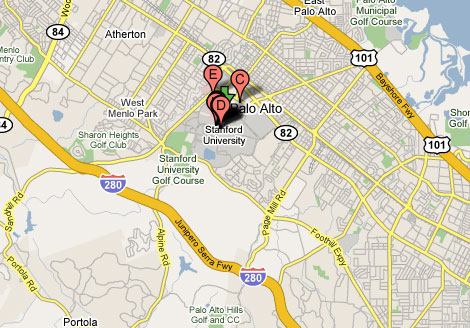 Stanford University - Area Map